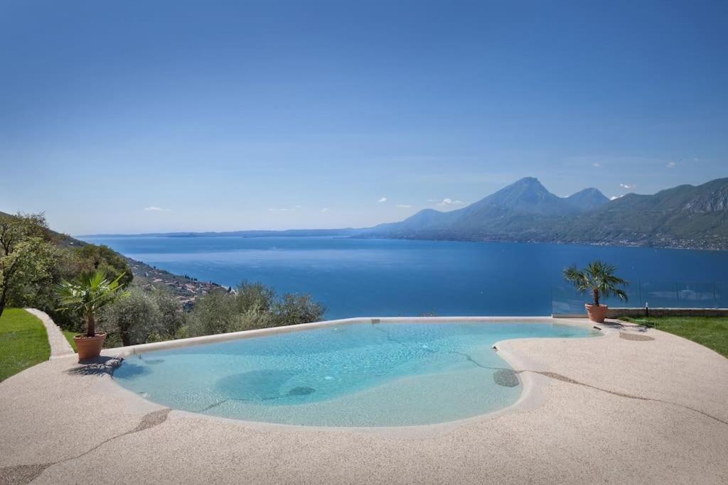 Villa Divina-Apt Armonia-Con Piscina E Vista Lago Castelletto Di Brenzone Eksteriør bilde