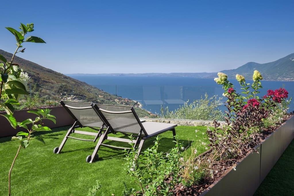 Villa Divina-Apt Armonia-Con Piscina E Vista Lago Castelletto Di Brenzone Eksteriør bilde